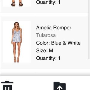 Tularosa Medium Blue and White Romper